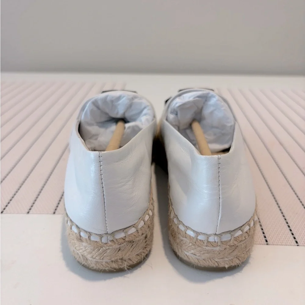 Tory Burch INES PLATFORM ESPADRILLE - Gardenia - Size 5
